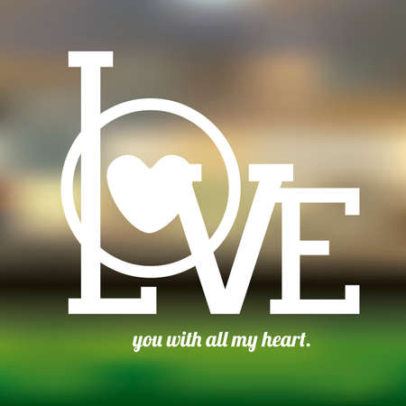 Love design over blur background, vector illustrationのイラスト素材