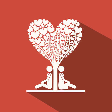 Love design over red  background,vector illustrationのイラスト素材