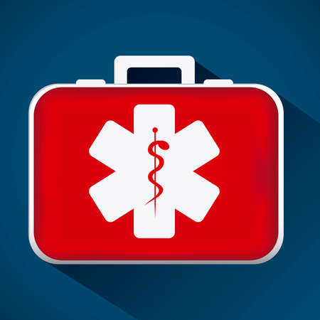 Medical design over blue background, vector illustrationのイラスト素材