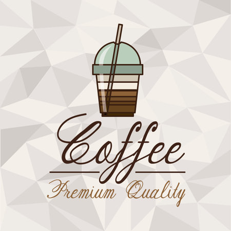 Coffee design over beige background, vector illustrationのイラスト素材
