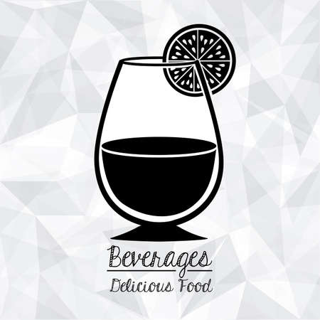 Drink design over white background, vector illustrationのイラスト素材