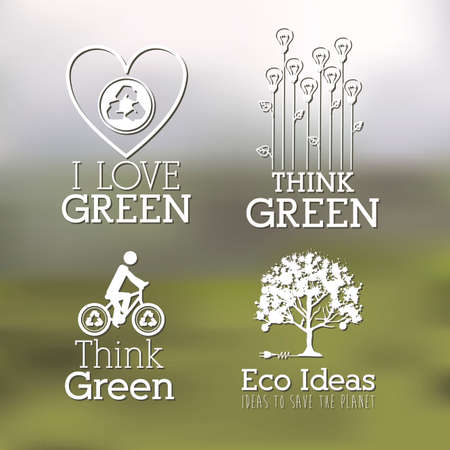 Ecology design over blur background,vector illustrationのイラスト素材
