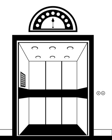 Elevator design over white background, vector illustrationのイラスト素材