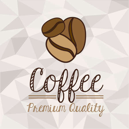 Coffee design over beige background, vector illustrationのイラスト素材