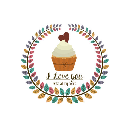 Cupcake design over white background, vector illustrationのイラスト素材