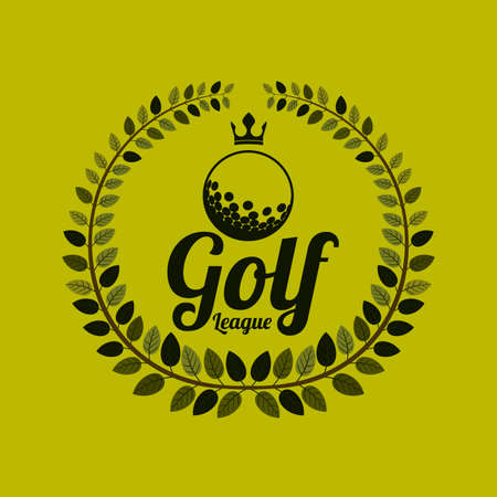 Golf design over green background, vector illustrationのイラスト素材