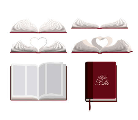 Holy bible design over white background, vector illustrationのイラスト素材