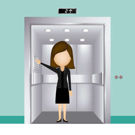 Elevator design over blue background, vector illustrationのイラスト素材