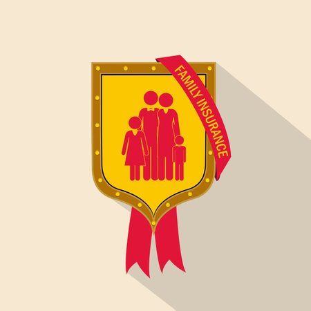 Security design over beige background, vector illustrationのイラスト素材