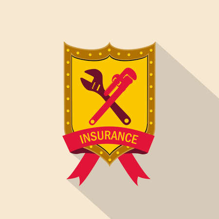 Security design over beige background, vector illustrationのイラスト素材