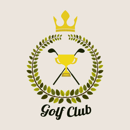 Golf design over beige background, vector illustrationのイラスト素材