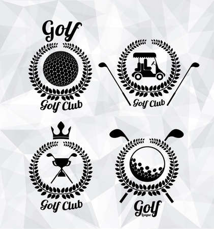 Golf design over white background, vector illustrationのイラスト素材
