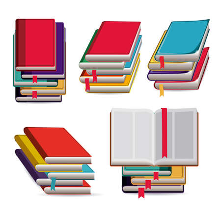 Book design over white background, vector illustrationのイラスト素材