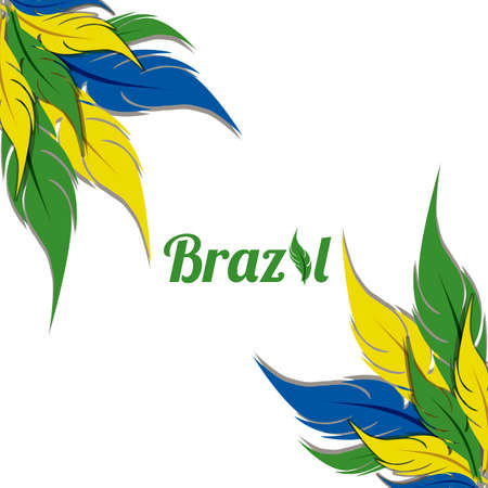 Brazil design over white background, vector illustrationのイラスト素材
