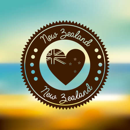 New zealand design over blur background, vector illustrationのイラスト素材