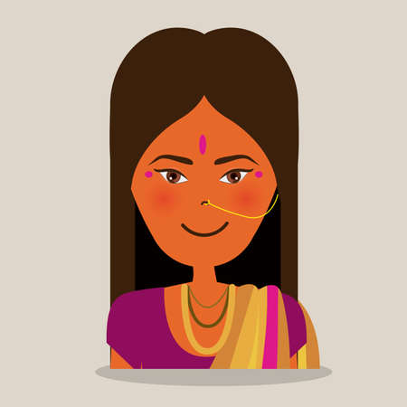 India design over beige background, vector illustrationのイラスト素材
