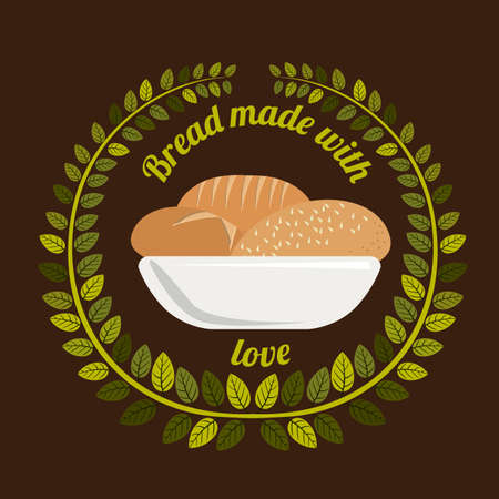 Food design over brown background, vector illustrationのイラスト素材