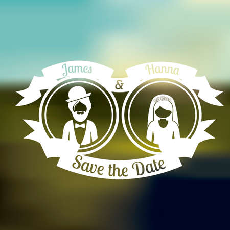 Invitation design over blur background, vector illustrationのイラスト素材