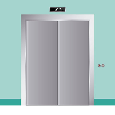Elevator design over blue background, vector illustration