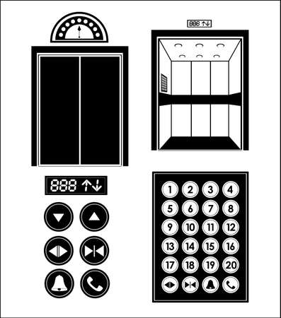 Elevator design over white background, vector illustrationのイラスト素材