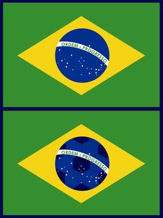 Brazil design over blue background, vector illustrationのイラスト素材
