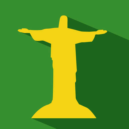 Brazil design over green background, vector illustrationのイラスト素材