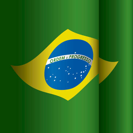 Brazil design over green background, vector illustrationのイラスト素材