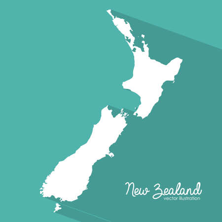New zealand design over green background, vector illustrationのイラスト素材