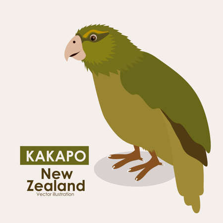 New zealand design over beige background, vector illustrationのイラスト素材