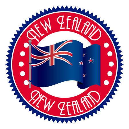 New zealand design over white background, vector illustrationのイラスト素材