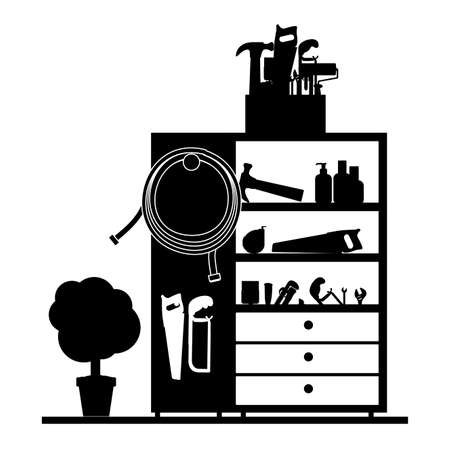 Tools design over white background, vector illustrationのイラスト素材