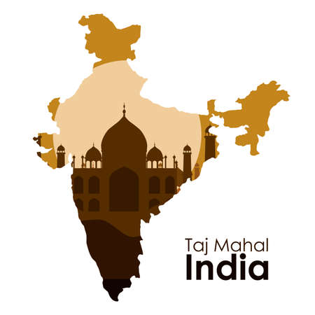 India design over white background, vector illustrationのイラスト素材