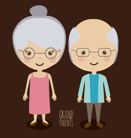 Family design over brown background, vector illustrationのイラスト素材
