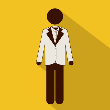 Pictogram design over yellow background, vector illustrationのイラスト素材