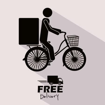 Delivery design over beige background, vector illustrationのイラスト素材