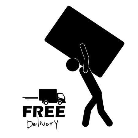 Delivery design over white background, vector illustrationのイラスト素材