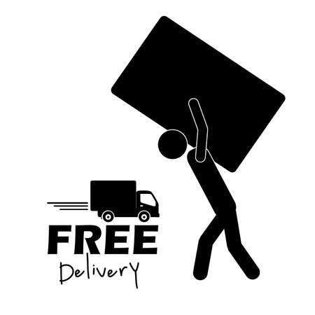 Delivery design over white background, vector illustrationのイラスト素材