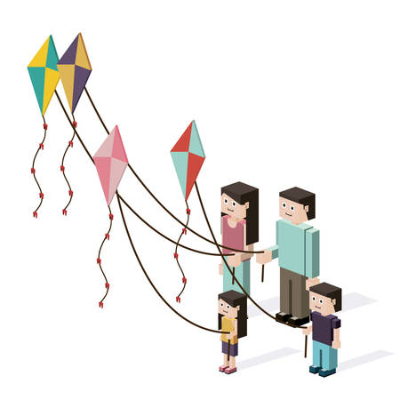 Kite design over white background, vector illustrationのイラスト素材