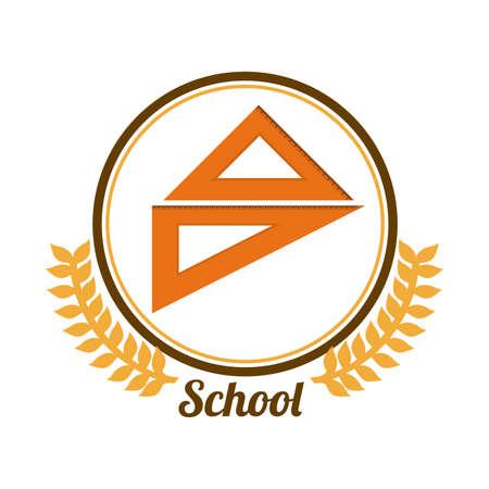 School design over white background, vector illustrationのイラスト素材