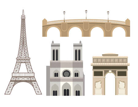 Paris design over white background, vector illustrationのイラスト素材