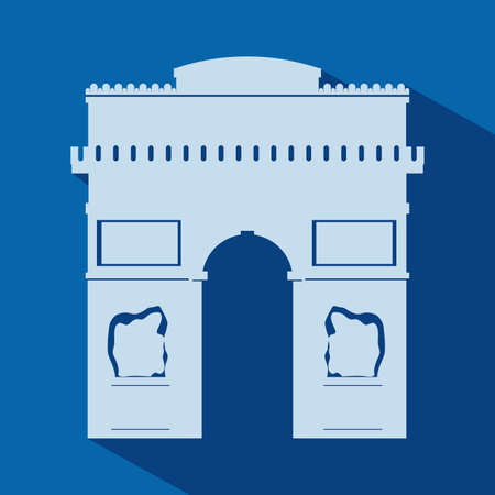 Paris design over blue background, vector illustrationのイラスト素材