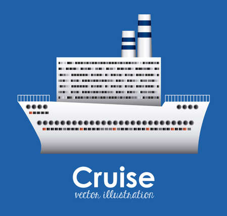 Boat design over blue background, vector illustrationのイラスト素材