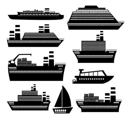 Boat design over white background, vector illustrationのイラスト素材