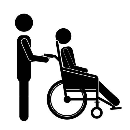 Disabled design over white background, vector illustrationのイラスト素材