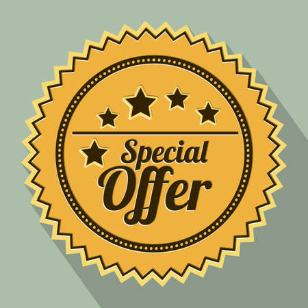 Labels design over green background, vector illustrationのイラスト素材