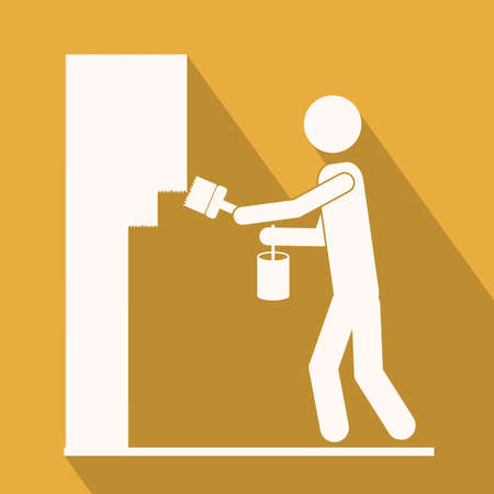 Wedding design over yellow background, vector illustrationのイラスト素材