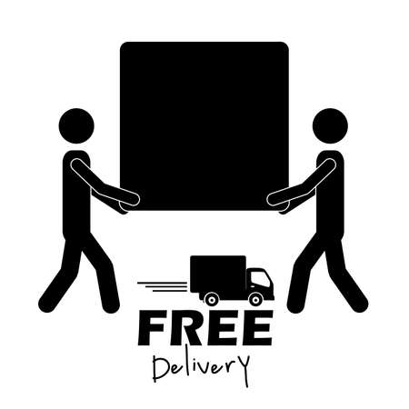 Delivery design over white background, vector illustrationのイラスト素材