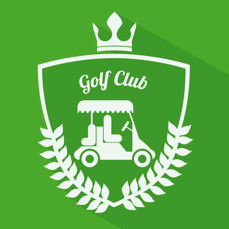 Golf design over green background, vector illustrationのイラスト素材