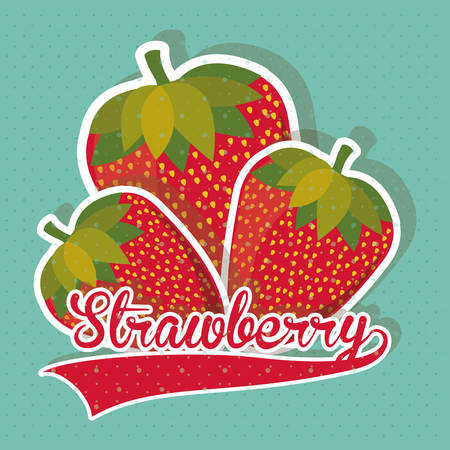 Fruits design over blue background, vector illustrationのイラスト素材