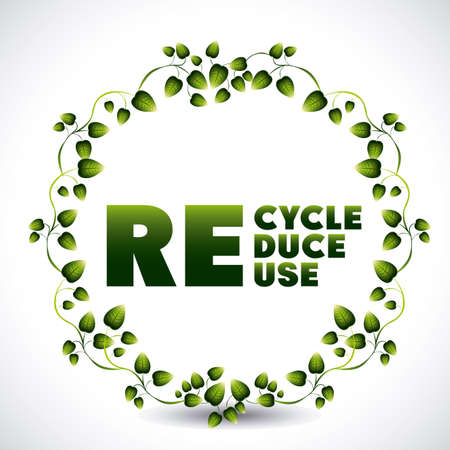Recycle design over white background, vector illustrationのイラスト素材
